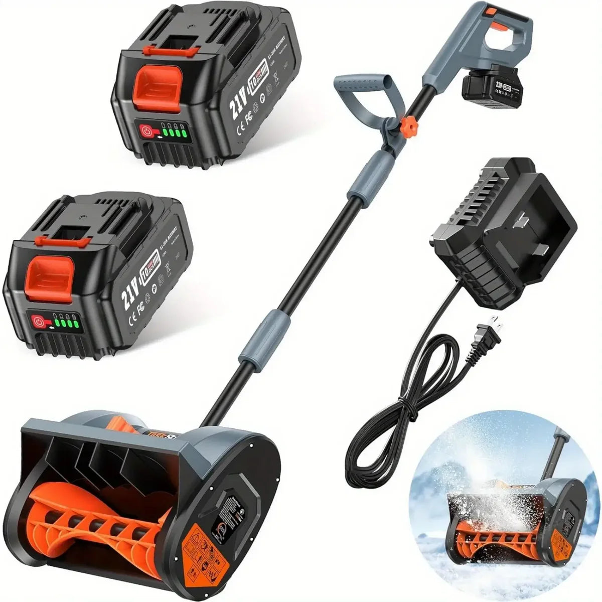 MaplePeak SnowBlitz™ 21V Cordless Power Shovel