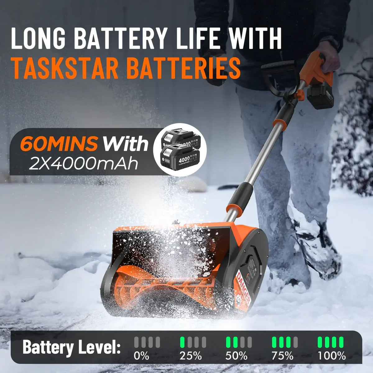 MaplePeak SnowBlitz™ 21V Cordless Power Shovel